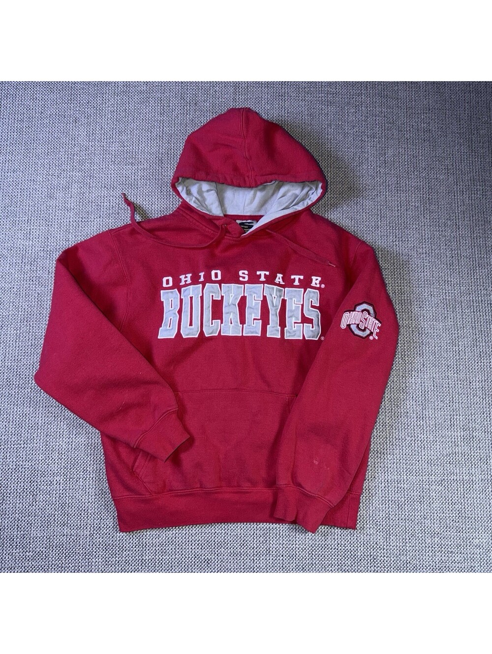 Stadium Athletics Ohio State Buckeyes Hoodie Mens Small Red Fleece Sweatshirt